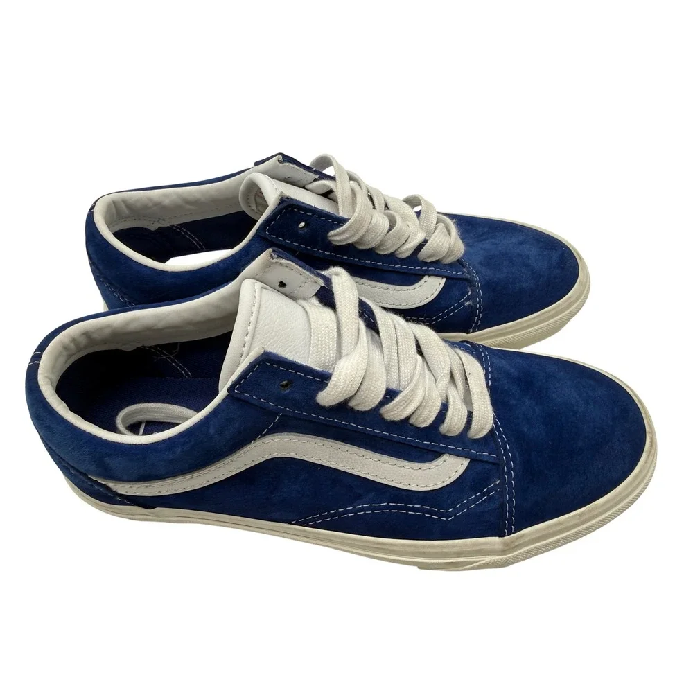 Vans Old Skool Sneakers Mens 5 Womens 6.5 Blue Excellent Water Repellent Suede